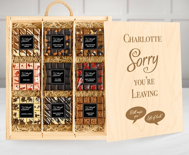 Retirement Large Personalised Variety Chocolate Tasting Experience - Gourmet Bars